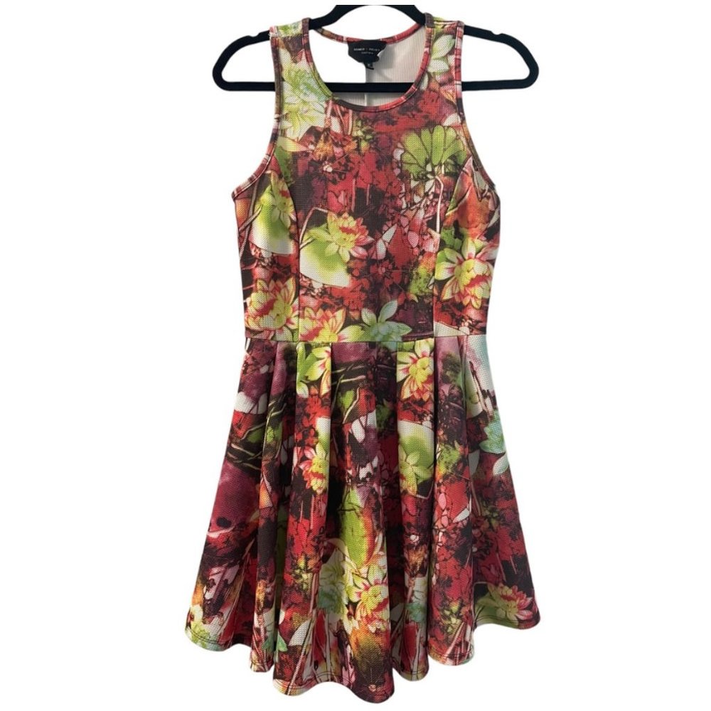 Romeo + Juliet Couture Floral Mini Dress Multi-Colored Size Medium